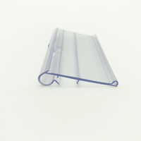 Porte-étiquette de prix en PVC transparent à clipser, double bordure, pour rayonnage de supermarché, en plastique extrudé