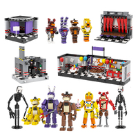 FNAF peluches en peluche freddy foxy chiffres blocs de construction ensembles kits de bricolage MOC briques ensemble enfants jouets moule roi MOC1266-MOC1415