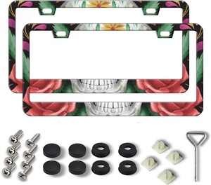 Marco para Matrícula de Coche, Elegante y Moderno Marco de Aleación de Aluminio Estándar Estadounidense, Diseño Personalizado con Protección UV - Product Image 4