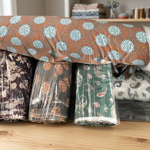 Tissu sergé en poly spandex imprimé JINOOTEX de haute qualité, 58 pouces, 90 GSM, pour chemisier et robe, lot en stock - Product Image 3