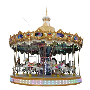 Children Fairground Horse Ride Custom Amusement Antique Merry Go Round For Sale