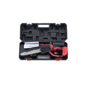 Scie multifonctionnelle de 6 pouces pour le jardinage et la coupe de bois, équipée d'une chaîne sans balais haute puissance à 8 maillons ; Mini-scie portative au lithium-ion - Product Image 1