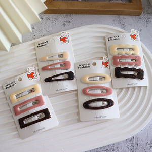BELLEWORLD工厂批发卡片包装彩色3pcs bb夹金属发夹套装儿童女童发饰 - Product Image 3