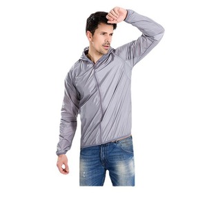 <b>Men</b> Lightweight Breathable Quick Dry Anti Uv Windproof <b>Cycling</b> <b>Jacket</b> Summer Outdoor Sport Coat Gray - Product Image 3