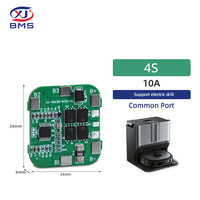 XJ BMS 4S 10A 12.8V 14.8V 16.8V Batterie LifePO4/Lithium-ion 18650 21700 Mini carte de protection de batterie PCBA PCM Port commun