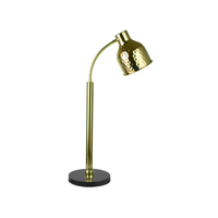 Lampe infrarouge moderne 250W en acier inoxydable noir et or rose, chaleur et lumière de table pour restaurant, hôtel et traiteur, buffet