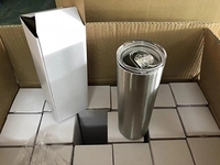 Vente en gros de tasses de voyage en acier inoxydable vierges de 24 oz, forme conique