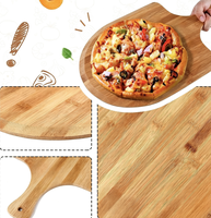 Pelle à pizza en bambou, spatule à pizza en bois, pelle à pizza avec manche, planche à pizza en bambou pour four, plateau de service pour pizza
