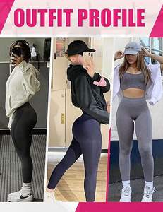 Consegna Rapida di Stock Oltremare: Leggings Sportivi Casual a Vita Alta, ad Asciugatura Rapida e Compressivi per Donne - Product Image 6