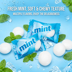Dragées à Mâcher Rafraîchissantes Croquantes - Bonbons Menthe Liquide Longue Durée pour une Haleine Fraîche - Product Image 1