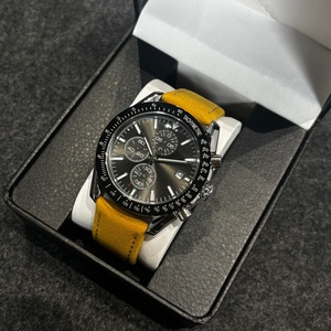 Fashion Luxury Men's Watch Three Eye Quartz Watch Alloy Leather Strap Waterproof Watch Wholesale - Product Image 2