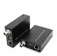 Extensor IP HD sobre coaxial con fuente de alimentación, convertidor EOC de 500M para sistemas de cámaras de seguridad CCTV-Solución de transmisión Ethernet