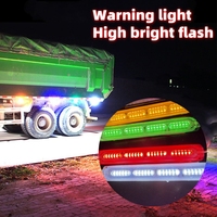 Module LED clignotant haute luminosité DC12V RGB blanc chaud bleu jaune IP65, feux d'avertissement décoratifs pour camion, 6W 183x25mm, moto, voiture, remorque