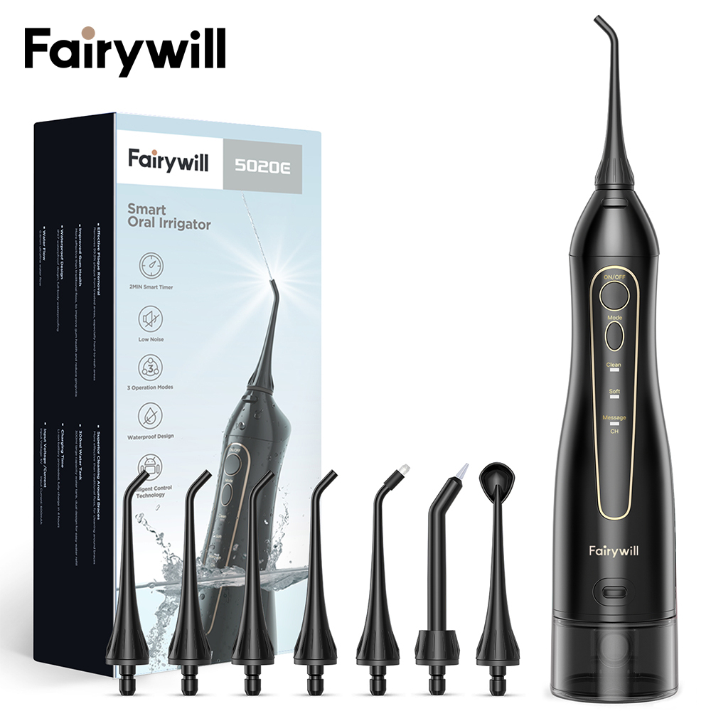 Fairywill FW 5020E оптовая продажа IPX7 водонепроницаемое электрическое оборудование для отбеливания зубов домашняя дорожная зубная нить водная нить