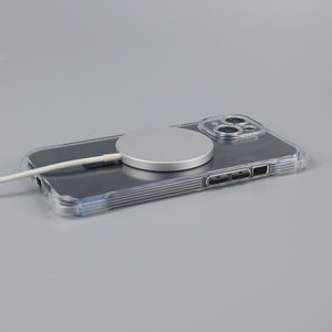 Coque antichoc transparente rigide avec chargement magnétique sans fil motif petite étoile, finition électroplaquée, support de <span class=keywords><strong>téléphone</strong></span> inclus (matériau PC) - Product Image 2