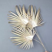 EG-G538 Vente en Gros, Fleurs Artificielles Dorées, Eucalyptus, Feuilles de Ginkgo pour Décoration Florale de Mariage