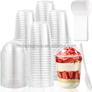 Custom Logo 12/16/24oz 90mm U Shaped Single Wall Disposable Crystal <b>Plastic</b> Clear Iced Coffee <b>Cups</b> for Cold Beverages Juice - Product Image 1