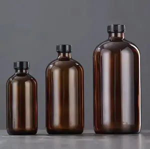 15ml 30ml 60ml 120 Ml 240ml 480ml 1000ml Boston Amber Glass Bottle