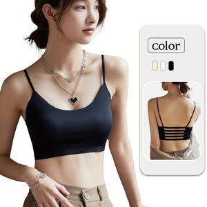 Soutien-gorge sans armatures à couvrance totale pour femme, dos nu, sportif, en tissu soie glacée, motif uni, <span class=keywords><strong>de</strong></span> l'usine chinoise <span class=keywords><strong>de</strong></span> sous-vêtements Madam - Product Image 1