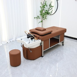 Lit de massage <span class=keywords><strong>professionnel</strong></span> pour salon de coiffure, lit de lavage de cheveux doux, lit de spa pour la tête, circulation d'eau, salon de coiffure - Product Image 4