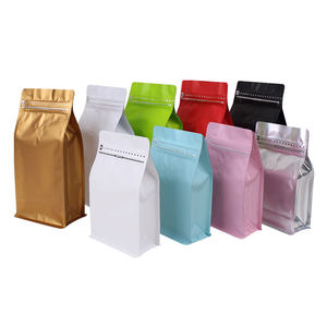 Custom Printed Design Flat Bottom Coffee Beans Resealable Packaging Pouch <b>Tea</b> Coffee <b>Empty</b> Packaging <b>Bags</b> - Product Image 4