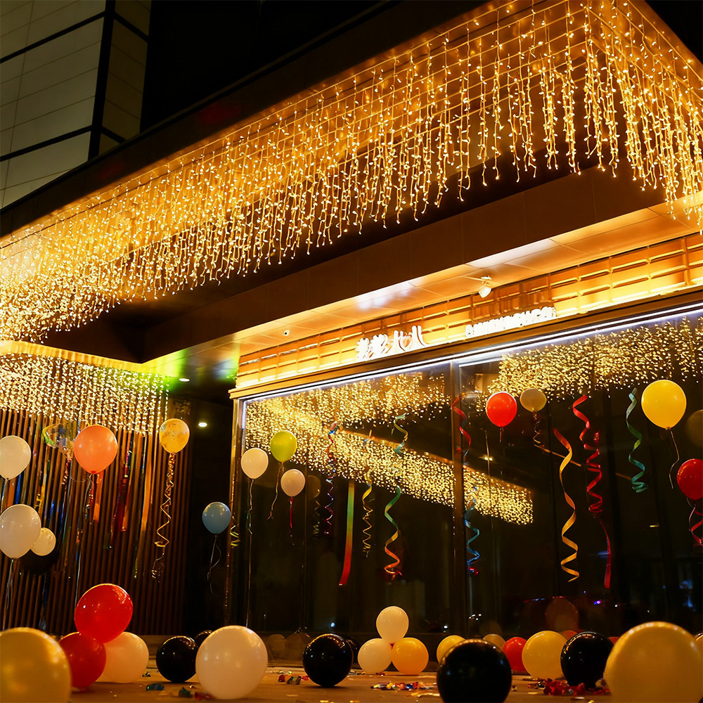 Commercial Decorative LED Ice String Lights IP44 Waterproof for Bar Wedding Cafe Christmas Festival Lighting