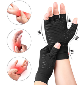Gants de compression unisexes sans doigts, antidérapants, légers et respirants pour les gonflements, le syndrome du canal carpien, le doigt goupillé et la tendinite - Product Image 1