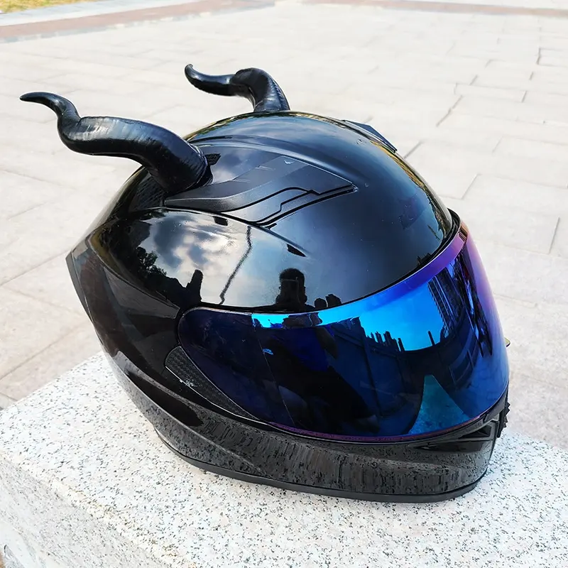 Helmet decoration suction cup Demon Magic Horn motorcycle electric car helmet Bull Demon King simulation decoration