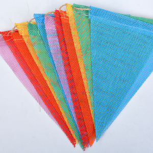 Guirnalda de 12 Banderines de Arcoíris Colgantes con Cuerda de 4m, Diseño Geométrico, Triángulos Multicolores, Bandera <span class=keywords><strong>Pastel</strong></span> - Product Image 6
