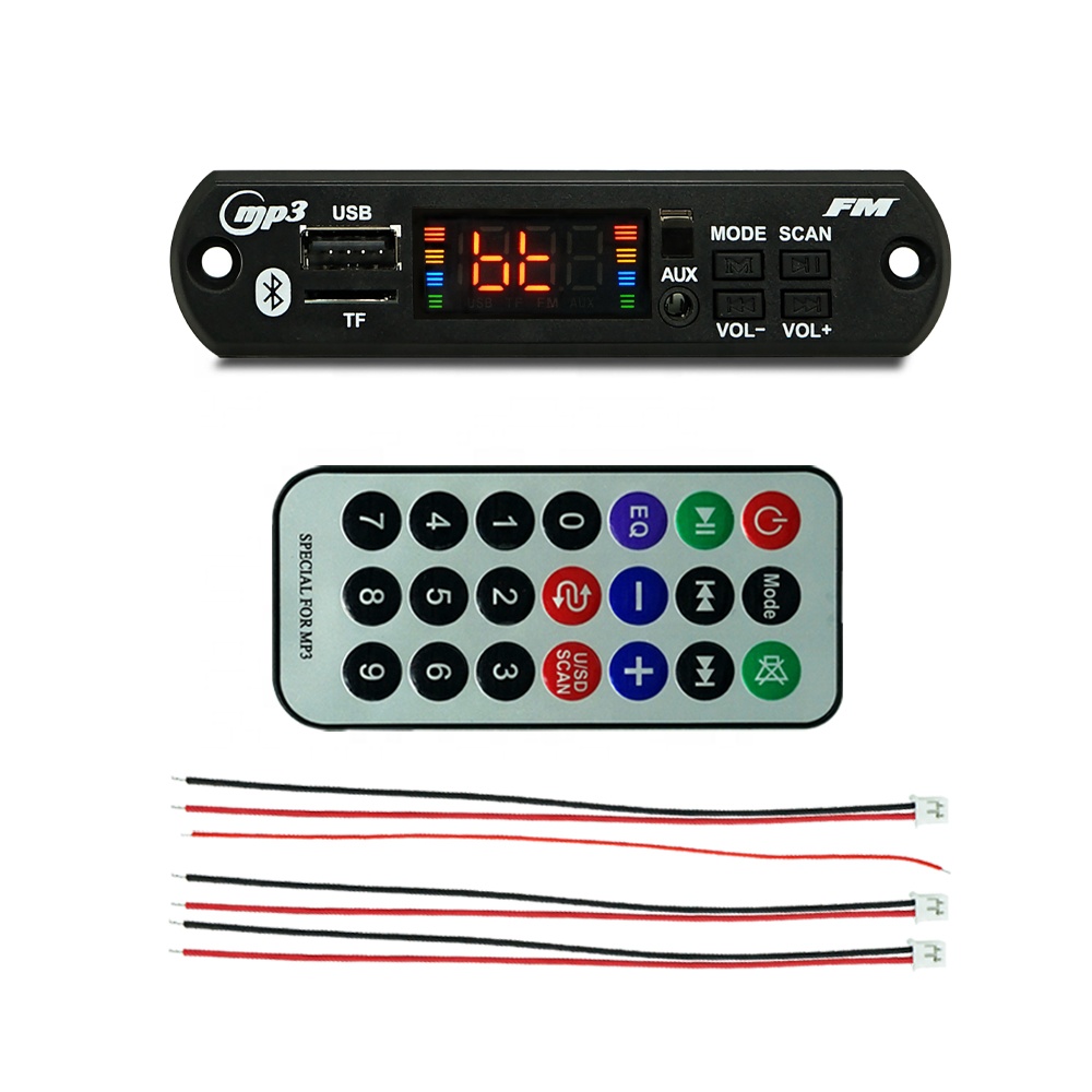 Papan Dekoder Modul Pemutar MP3 Mobil Bluetooth USB Kit Suara Nirkabel Audio Papan Modul Penguat Daya BT 2X40W