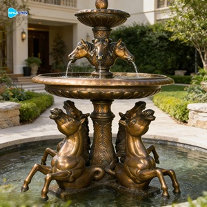 <span class=keywords><strong>Fontana</strong></span> d'Acqua in Bronzo Antico con Scultura di Cavallo Personalizzata, Opera d'<span class=keywords><strong>Arte</strong></span> Intagliata e Oggetto da Collezione per Piscine - Product Image 3