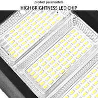 Lampe solaire LED extérieure étanche IP65 600W en ABS avec détecteur de mouvement pour route, jardin, cour