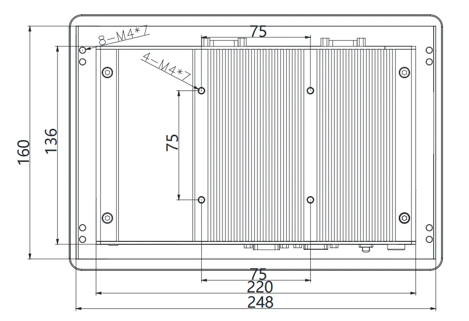 10.1 inç endüstriyel hepsi bir panel adet bilgisayar gömülü dokunmatik ekran sağlam tablet pc