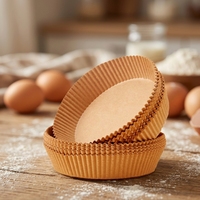 Papier sulfurisé jetable en pâte de bois vierge certifié FDA LFGB pour friteuse à air, emballage alimentaire en silicone