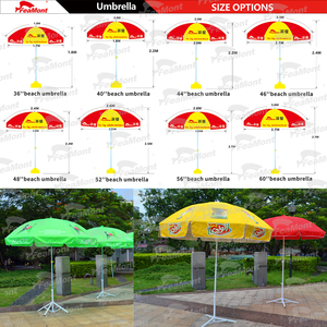 FEAMONT Hot Sale Outdoor Portable Fold Yellow Custom Design <strong>Large</strong> <strong>Parasol</strong> Patio Pool Sun <strong>Umbrella</strong> for the Beach - Product Image 6