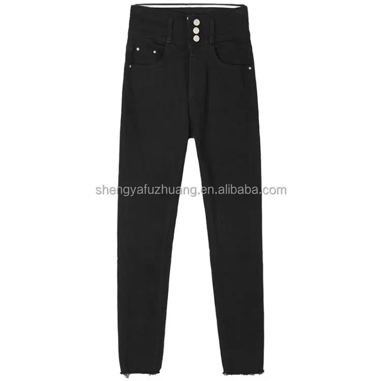 korean women's denim pants fashion ladies stretch jean foreign trade supply of goods elastic women's jeans