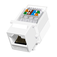ZOERAX 1PCS Conector Keystone Cat5e Cat6 sin Herramientas, Adaptador de Módulo Keystone para Cable de Red Ethernet LAN