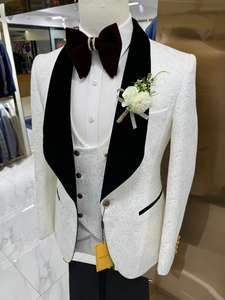 Traje De Hombre Para Boda <span class=keywords><strong>italien</strong></span> blanc marié dernier design De costume formel hommes costumes d'affaires - Product Image 2