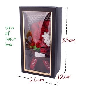 สบู่ดอกกุหลาบปลอม19ชิ้น,สบู่ช่อดอกไม้ประดิษฐ์สำหรับวัน<span class=keywords><strong>วาเลนไทน์</strong></span>ของขวัญวันแม่<span class=keywords><strong>2021</strong></span>ช่อสบู่ดอกกุหลาบปลอมกล่องของขวัญ - Product Image 6