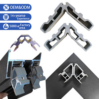 Connecteurs d'angle modernes en alliage d'aluminium pour cadres de fenêtres et de portes - Quincaillerie de fixation à vis pour profilés série 70 insonorisés