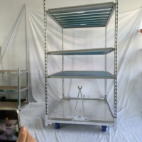 Chariot de jardinage danois à quatre roues en acier inoxydable, capacité 400 kg, conteneur à roulettes, thermolaqué, pour fleurs et jardins, OEM