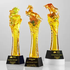 Trofeo in Cristallo Personalizzato con Incisione Gratuita, Premio in Vetro con Statua dello Zodiaco Pronto per la Spedizione - Product Image 4