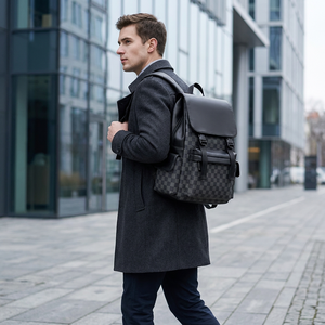Zaino Geometrico 3D Personalizzato, Impermeabile, <span class=keywords><strong>per</strong></span> Laptop, da Viaggio, <span class=keywords><strong>per</strong></span> Uomo e <span class=keywords><strong>Donna</strong></span>, Sottile, Espandibile, Urbano, Quotidiano, <span class=keywords><strong>per</strong></span> <span class=keywords><strong>Ufficio</strong></span> - Product Image 2