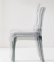 Chaises sans accoudoirs STG modernes européennes et américaines en acrylique transparent pour salle à manger, salon et banquets