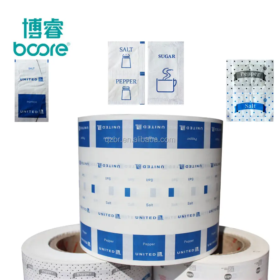 Высококачественная ламинированная полиэтиленовая бумага с полиэтиленовым покрытием для сахарной соли Упаковка Упаковочная бумага с флексографической печатью