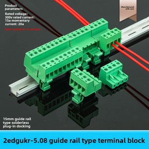 Rongsen Butt 2edg-Ukr-5. 08 Solder-Free Plug-in Nhanh Chóng Khối Thiết Bị Đầu Cuối 35Mm Đường Sắt Kết Nối Cho Ô Tô Sử Dụng 24-12 AWG 15A - Product Image 3