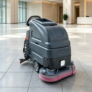 RX680 Walk Behind Floor Scrubber Double Brush Industrial Floor Washing Machine for Supermarket Warehouse Factory Cleaning