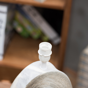China Wholesale Cheap Hotel Bedside <strong>Lamp</strong> Custom Vintage White Office <strong>Table</strong> <strong>Lamp</strong> Ceramic With Logo - Product Image 4