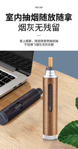 Portasigarette portatile mini posacenere portatile per guida esterna da viaggio pigro porta sigari senza cadere cenere di sigaro - Product Image 6