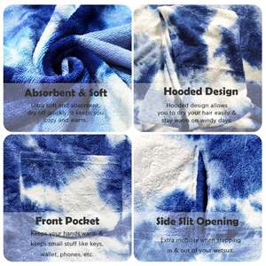 Quick Dry Microfiber <b>Robe</b> Hooded Beach <b>Towel</b> Surf Poncho <b>Swimming</b> Diving Bathrobe Cloak Microfiber Beach - Product Image 4